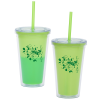 View Image 1 of 2 of Double-Wall Color Changing Tumbler with Straw - 16 oz.