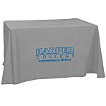 Hemmed Open-Back Poly/Cotton Table Throw - 4'