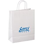 Kraft Paper White Shopping Bag - 13" x 10"