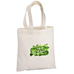 Cotton Sheeting Natural Economy Tote - 9-1/2" x 9" - Full Color
