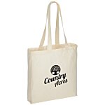 Gusseted Cotton Sheeting Tote - Natural