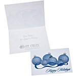 Blue & Silver Ornaments Greeting Card