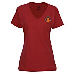 Fruit of the Loom HD V-Neck T-Shirt - Ladies' - Embroidered - Colors