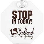 Window Sign - Stop Sign - Paper - White