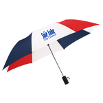 42" Folding Umbrella with Auto Open - Red/White/Blue - 42" Arc