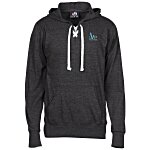 J. America Sport Lace Jersey Hooded Tee - Embroidered
