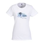 Gildan 5.3 oz. Cotton T-Shirt - Ladies' - Full Color - White