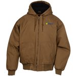 Washed Cotton Duck Insulated Hooded Jacket
