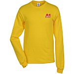 Adult 5.2 oz. Cotton Long Sleeve T-Shirt - Embroidered