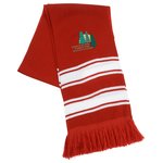 Fringed Scarf with Stripes
