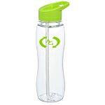 Clear Impact Poly-Pure Slim Grip Bottle with Flip Straw - 25 oz.