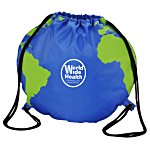 Globe Drawstring Backpack - 24 hr
