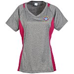 Heather Challenger V-Neck Colorblock Tee - Ladies' - Embroidered