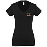 Gildan Softstyle V-Neck T-Shirt - Ladies' - Colors - Embroidered