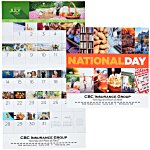 National Day Wall Calendar - Stapled
