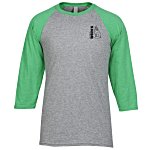 Jerzees Dri-Power Tri-Blend Baseball T-Shirt - Screen