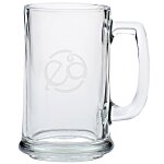 Glass Tankard Mug - 14.5 oz. - Deep Etch