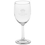 Napa Valley Optic Stem Wine Glass - 8 oz. - Deep Etch