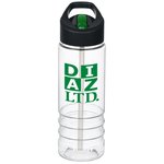 Clear Impact In The Groove Bottle with Two-Tone Flip Straw Lid - 24 oz.