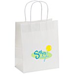 Matte Shopping Bag - 9-3/4" x 7-3/4" - White - Full Color