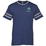 Jerzees Tri-Blend Ringer Varsity T-Shirt - Men's - Embroidered