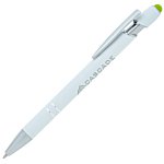 Incline Soft Touch Stylus Metal Pen - White