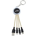 Color Changing Light-Up Logo Charging Cable Keychain