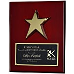 Gold Star Rosewood Plaque