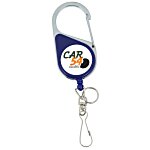 Heavy Duty Clip On Retractable Badge Holder - Round - Label