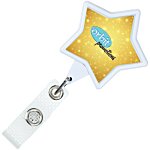 Jumbo Retractable Badge Holder with Antimicrobial Additive - 40" Star - Label