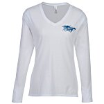 Ultimate V-Neck Long Sleeve T-Shirt - Ladies' - White