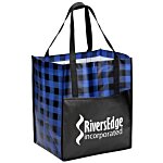 Northwoods Plaid Grocery Tote