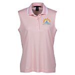 CrownLux Performance Plaited Tipped Sleeveless Polo - Ladies