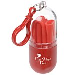Silicone Straw in Capsule Carabiner Case