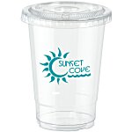 Clear Soft Plastic Cup with Lid - 10 oz.