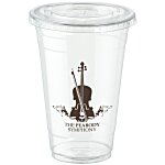Clear Soft Plastic Cup with Lid - 20 oz.