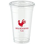 Clear Soft Plastic Cup with Lid - 24 oz.