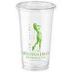 Clear Soft Plastic Cup with Lid - 32 oz.