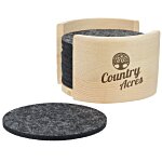 Wellington 10-Piece Coaster Set in Wood Stand