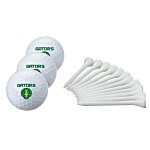 Triple Golf Ball and Tee Clam Pack