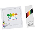 Coloring Book & Pencil Set - Floral - 24 hr