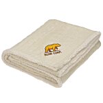 Cable Knit Plush Sherpa Blanket