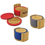 Bamboo Silicone Coaster Set