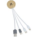 Bamboo Duo Charging Cable - Round