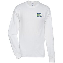 4imprint.com: Hanes Authentic LS T-Shirt - Embroidered - White 6729-LS-E-W