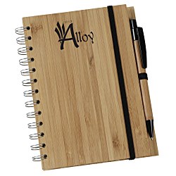 bamboo notebook and pen