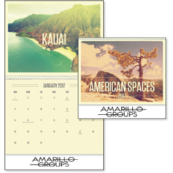 American Spaces Calendar- Spiral 2017 Clearance