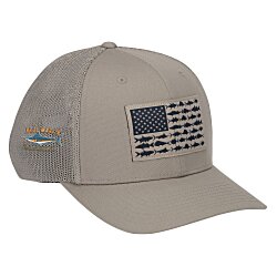 Columbia PFG Permit Flexfit Fitted Ball Cap Hat in Heather Grey L/XL 7-7 3/4 