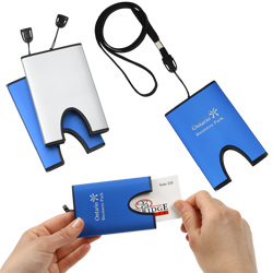 Trader Business Card Holder With Lanyard Item No 149536 Ol From Sleek Business Card Holder