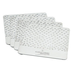Hammered Metal Coaster Set